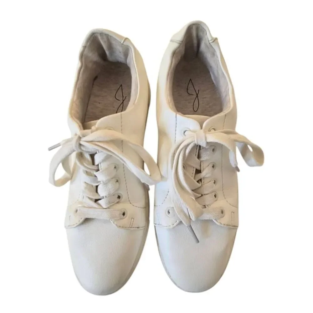 Joie Womens Harvard Lace Up Low Top Athletic Tennis Sneaker Shoes White Size 8